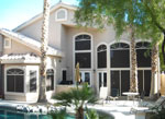Solar screens installed on a Las Vegas home